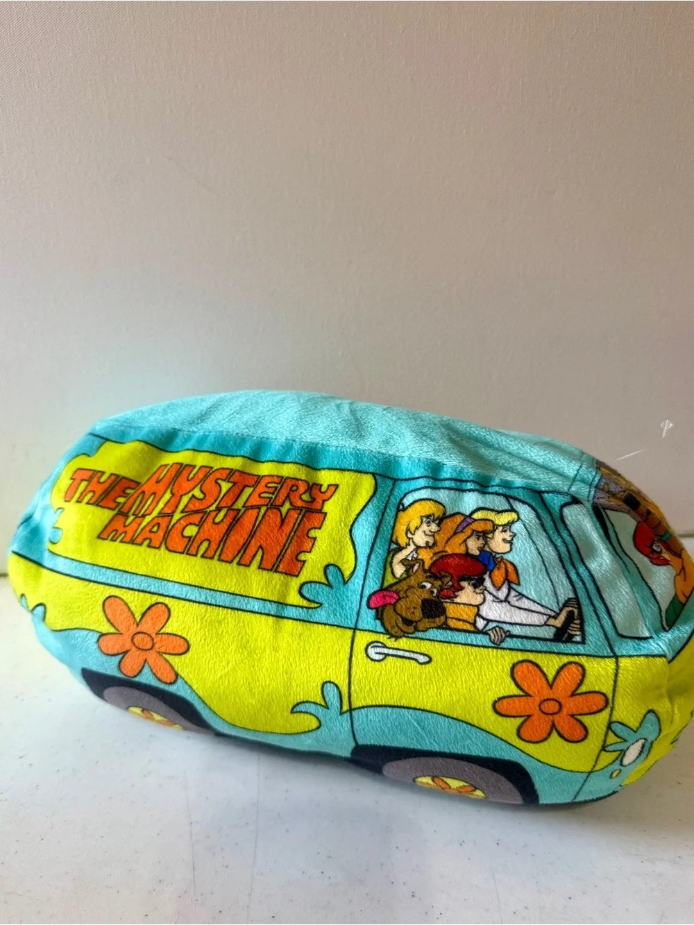 Scooby-Doo Mystery Machine Plush Pillow - Bright Turquoise & Yellow